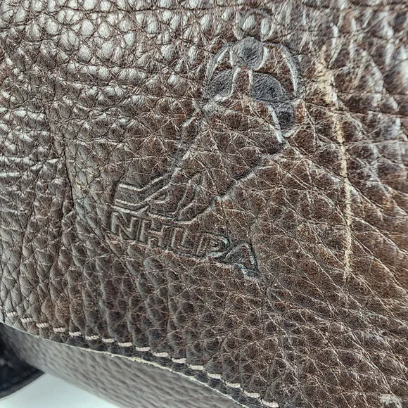 Roots Brown Pebbled Leather Computer Book Bag - Picture 3 of 16